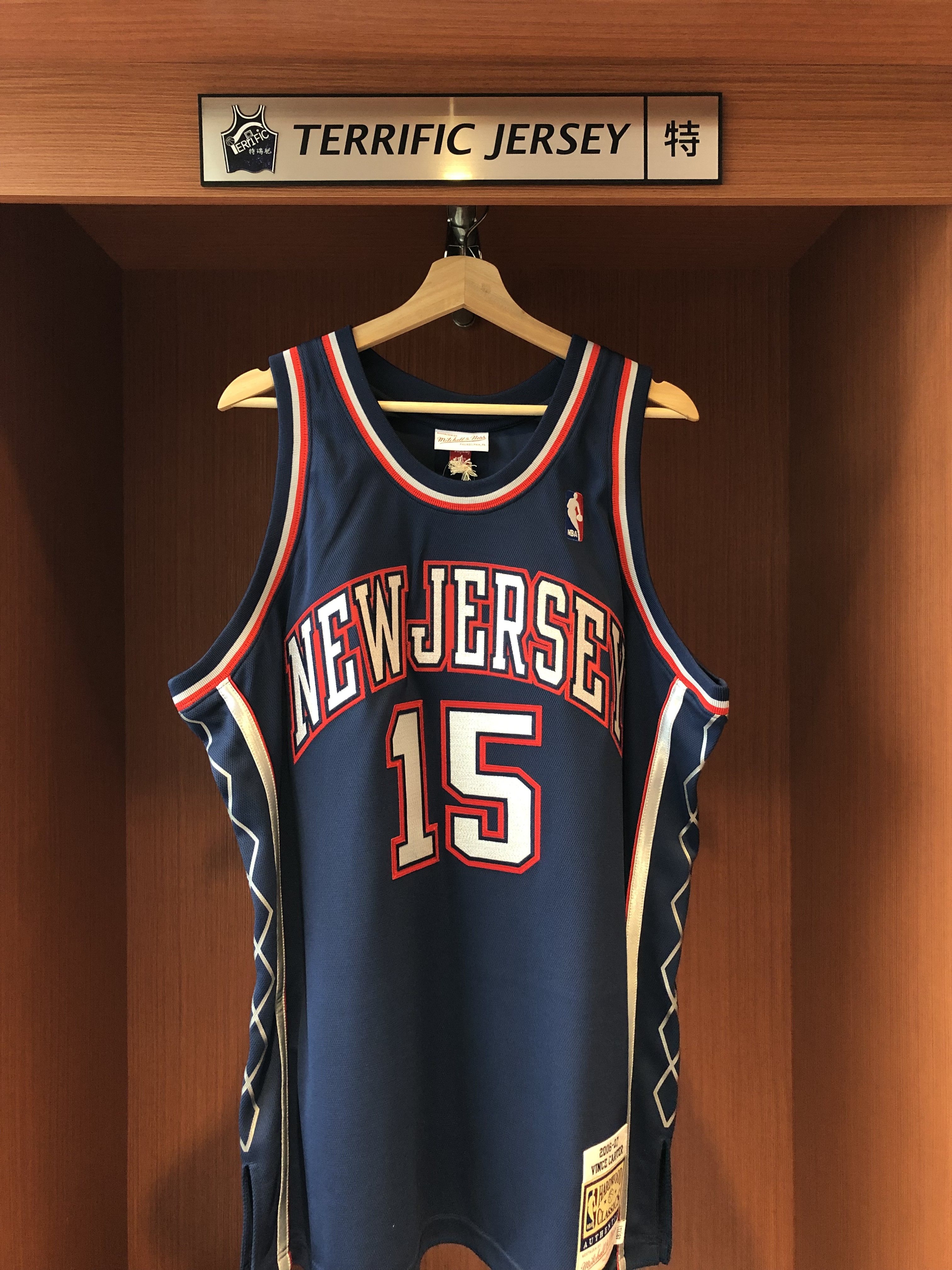 NBA球衣 Vince Carter 紐澤西籃網 06-07 深藍 M&N Authentic 球員版 電繡 全新