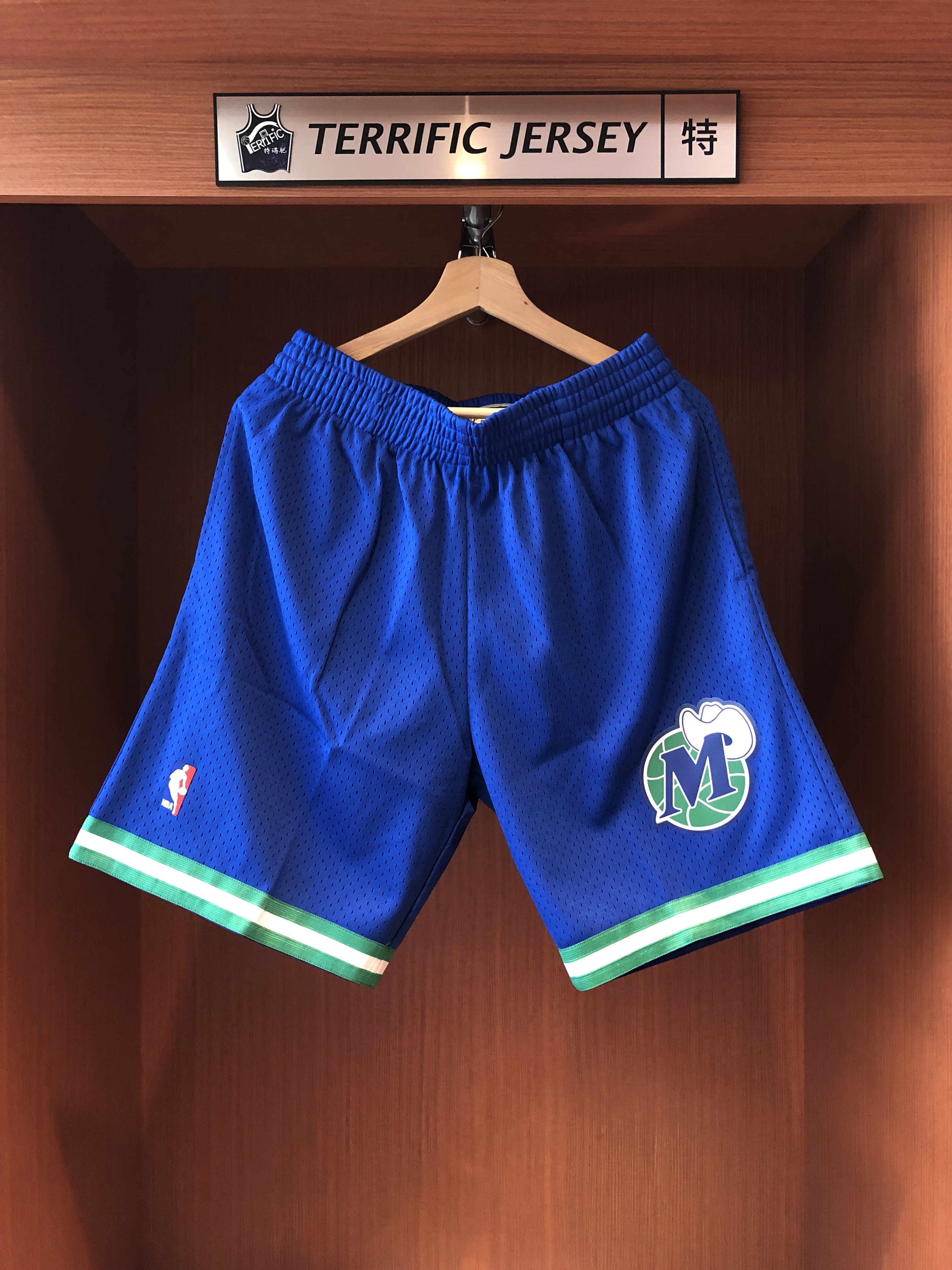 NBA球褲 Dallas Mavericks 達拉斯小牛 復古藍 M&N Swingman Shorts 球迷版 有口袋 全新