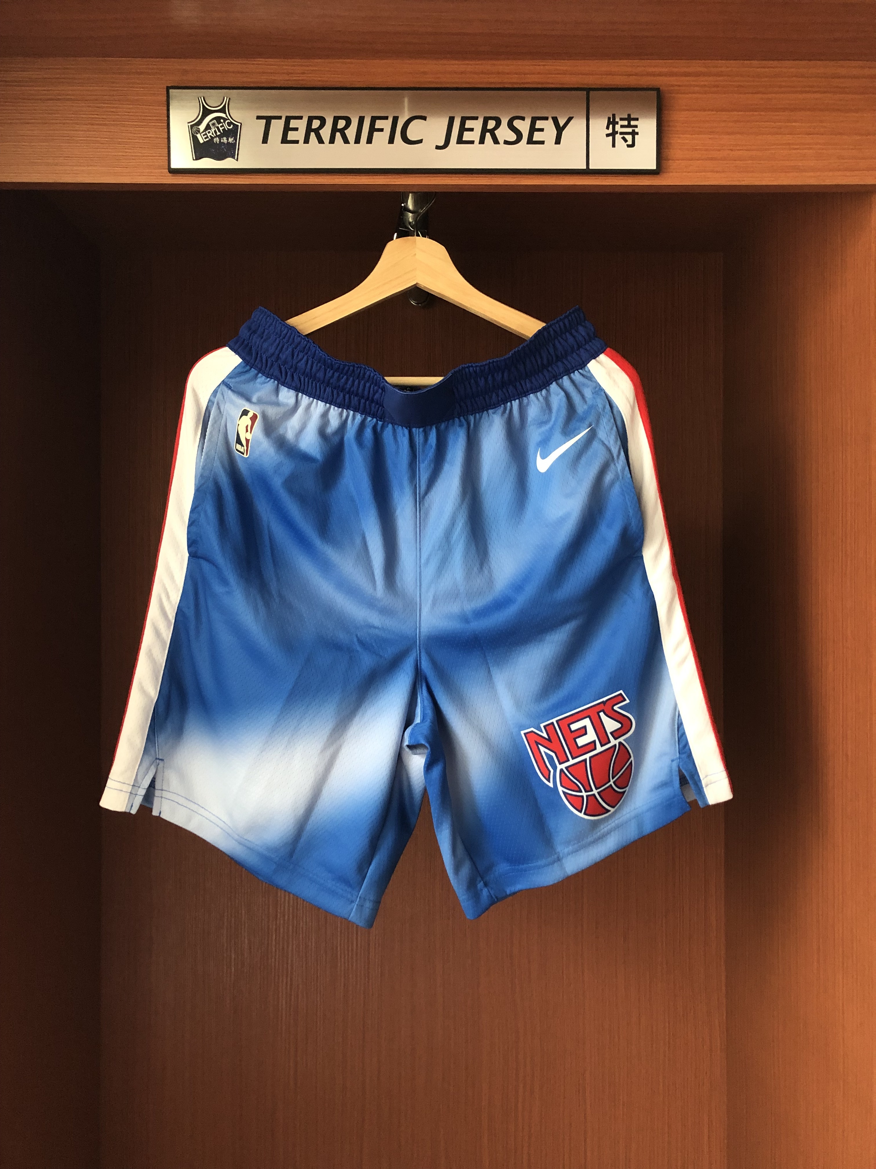 NBA球褲 Brooklyn Nets 布魯克林籃網復古藍球褲 HWC Nike Swingman Shorts 球迷版 有口袋 全新