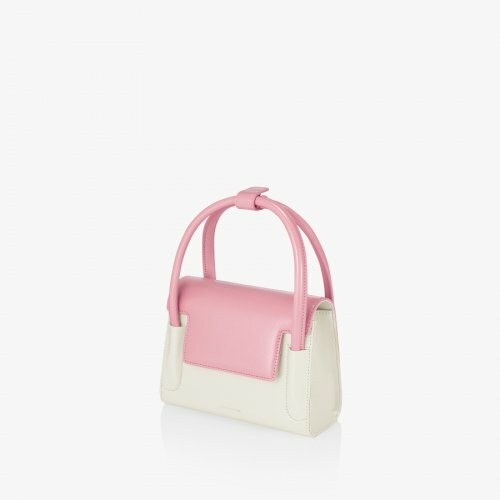 FIND KAPOOR Marty Bag 18 Crinkled - White Pink