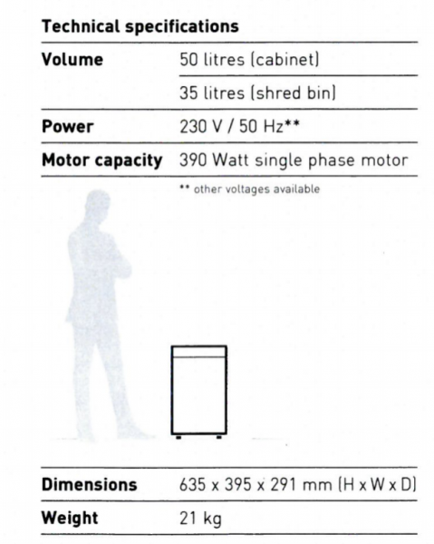 EBA 1624C (4X40mm) 粒狀中小型碎紙機 每次碎紙量 14 sheets  廢紙箱容量 35 litres  (德國製造)