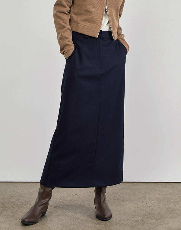 MUAH MUAH Basic Long Skirt