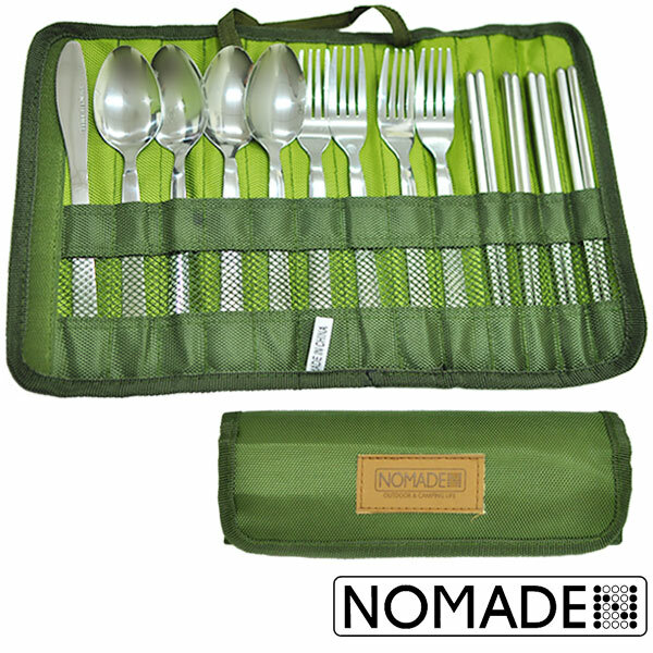 NOMADE 韓國 餐具套組 綠 餐具/野餐/居家休閒/戶外/登山露營 51CRM0012
