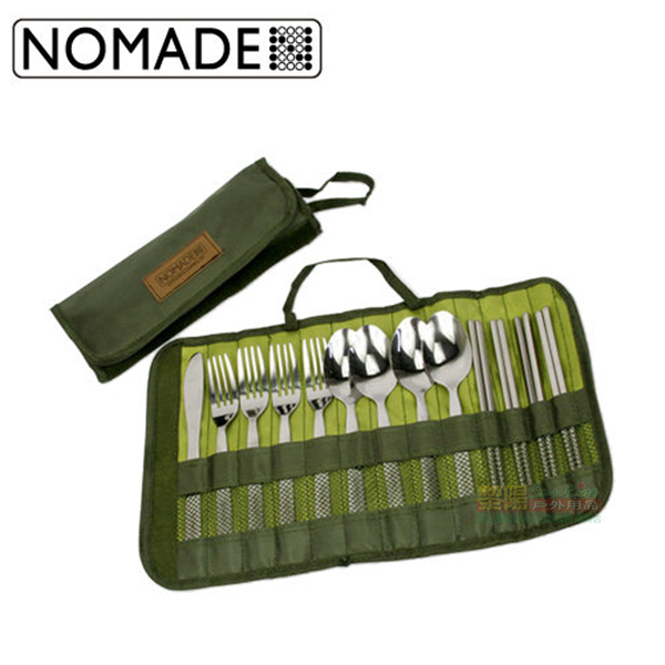 NOMADE 韓國 餐具套組 綠 餐具/野餐/居家休閒/戶外/登山露營 51CRM0012