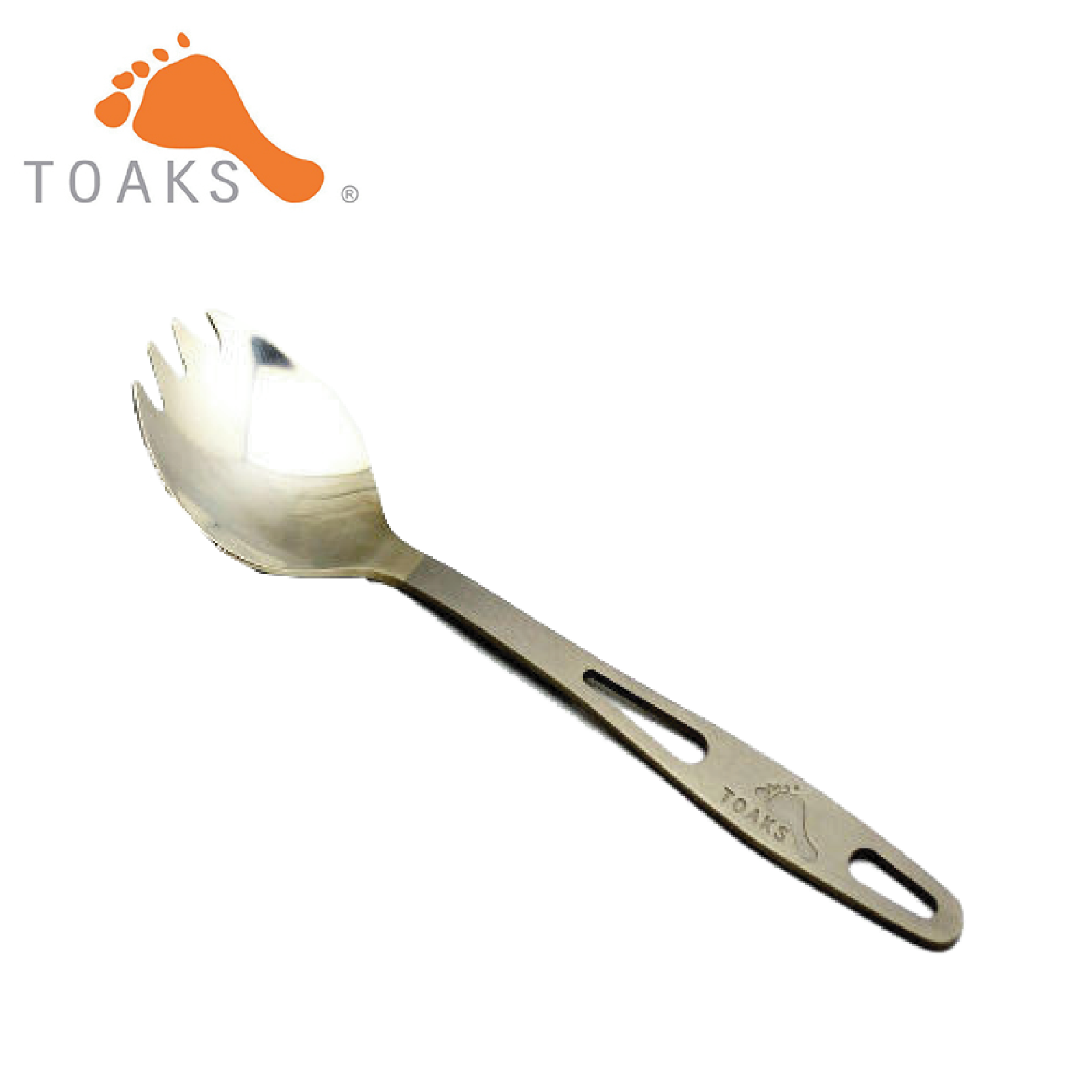 TOAKS Titanium Spork 圓頭拋光純鈦叉匙 純鈦/鍋具/環保/登山/露營 51CZTSLV01