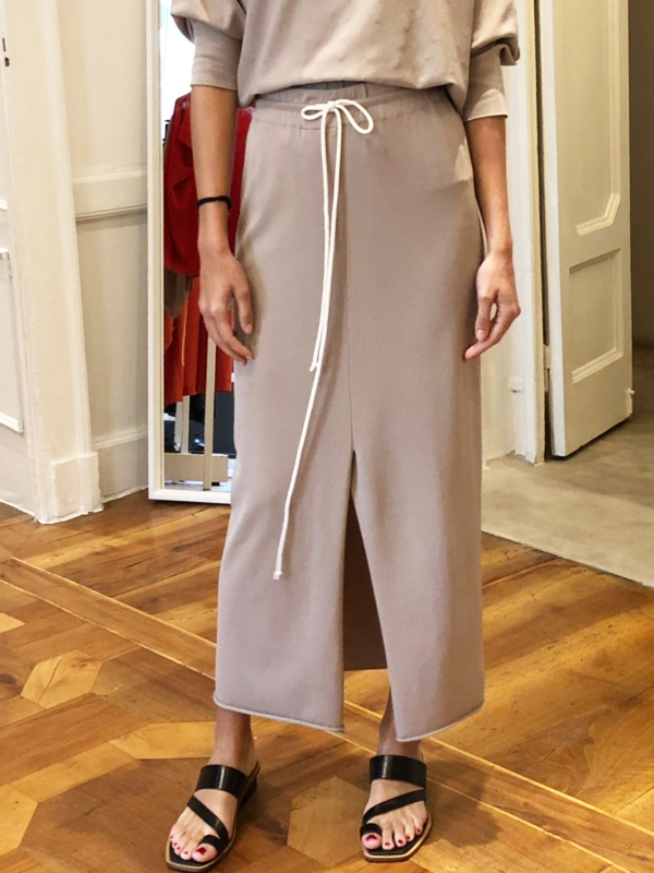 LIVIANA CONTI 修身綁帶針織長裙(粉紫)