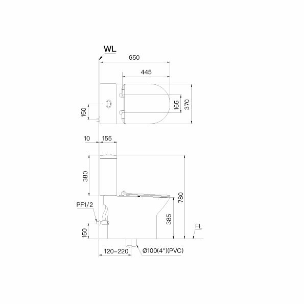 二段式省水馬桶(羅馬通) | CAE-CF1551U