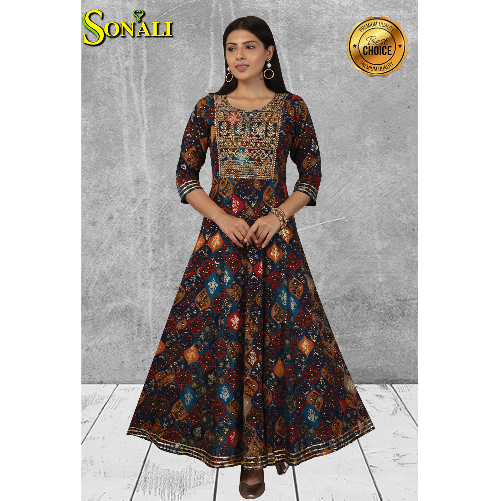 Sonali Premier Quality Couples Collections Men's Shirt Women's Gown Baju Lelaki Baju Wanita Q1681/Q1682