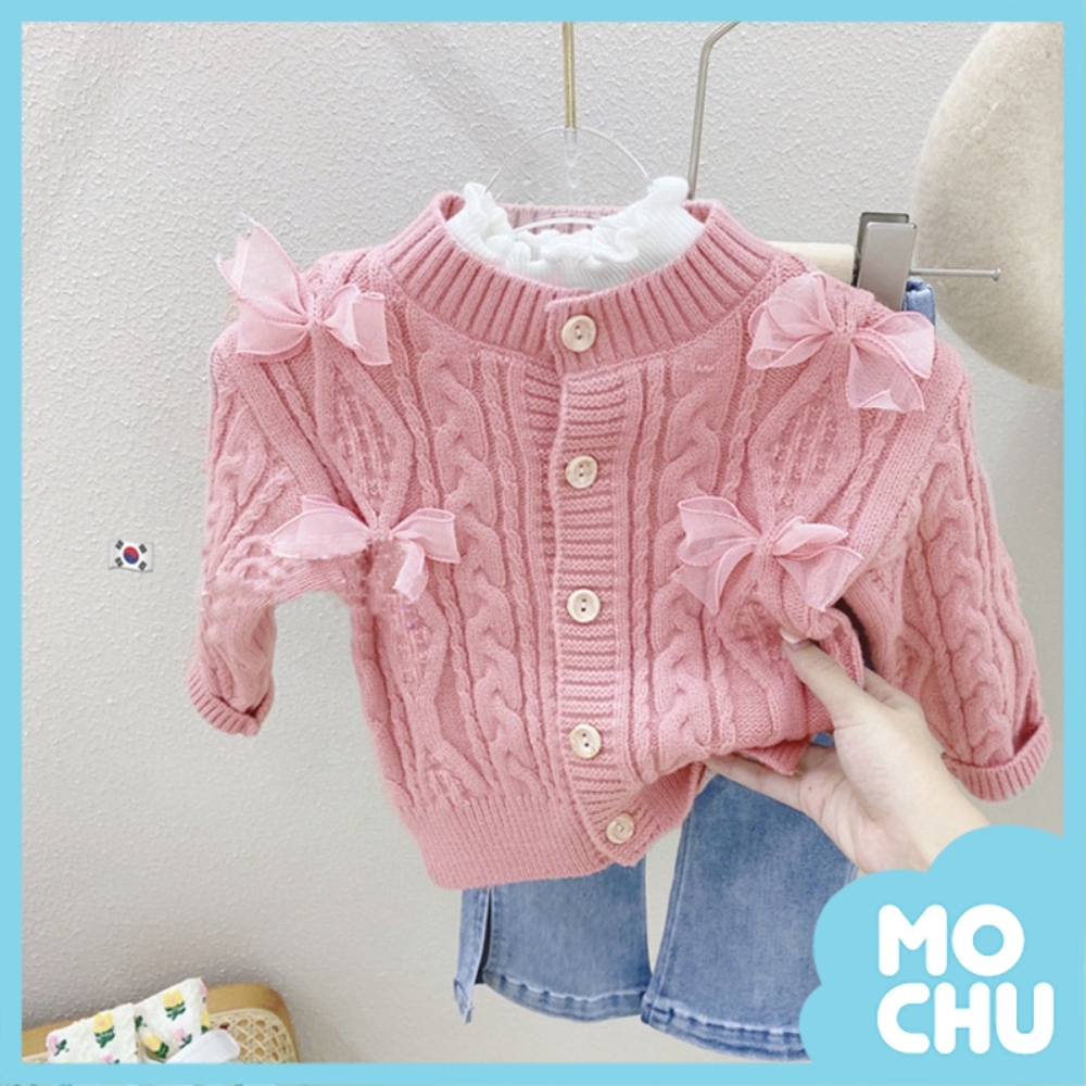 立體蝴蝶結開衫(三色)