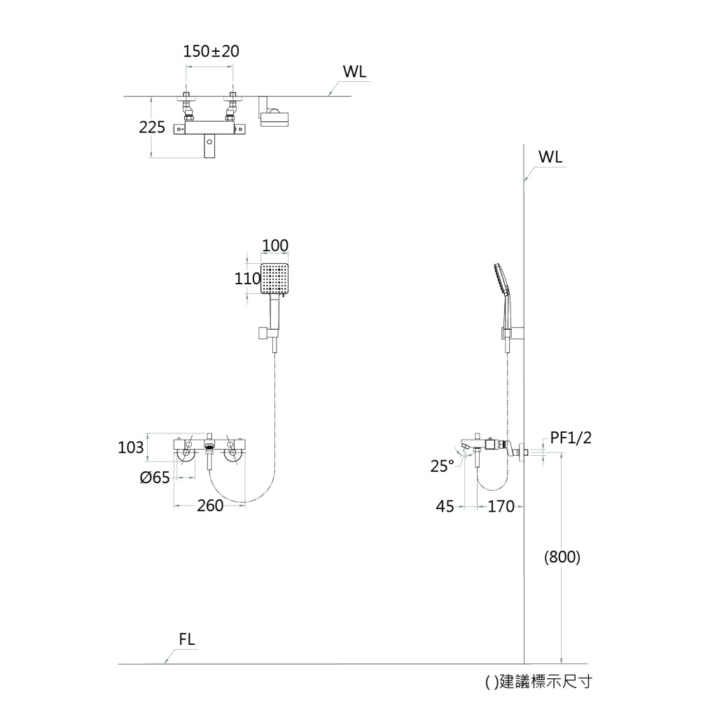 控溫沐浴蓮蓬頭組 | CAE-TS619
