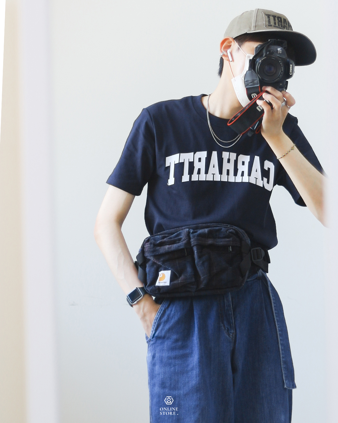 Carhartt WIP University T-shirt 深藍色T恤 (I030539)