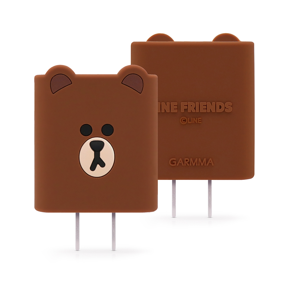 GARMMA LINE FRIENDS Type-C & USB PD雙孔造型充電器 熊大