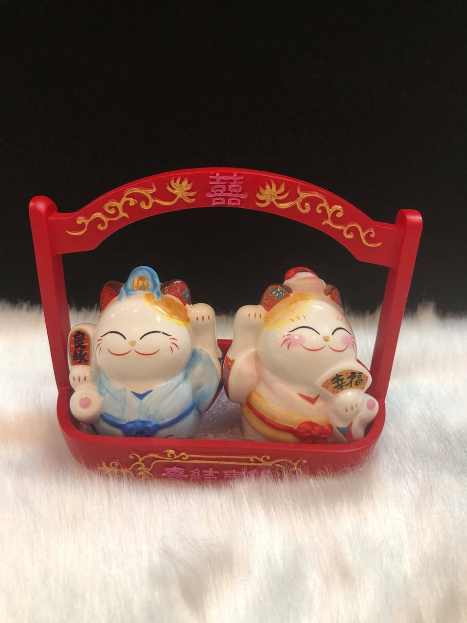 [S] WEDDING BASKET COUPLE CAT, SC53399 (SZZ24)