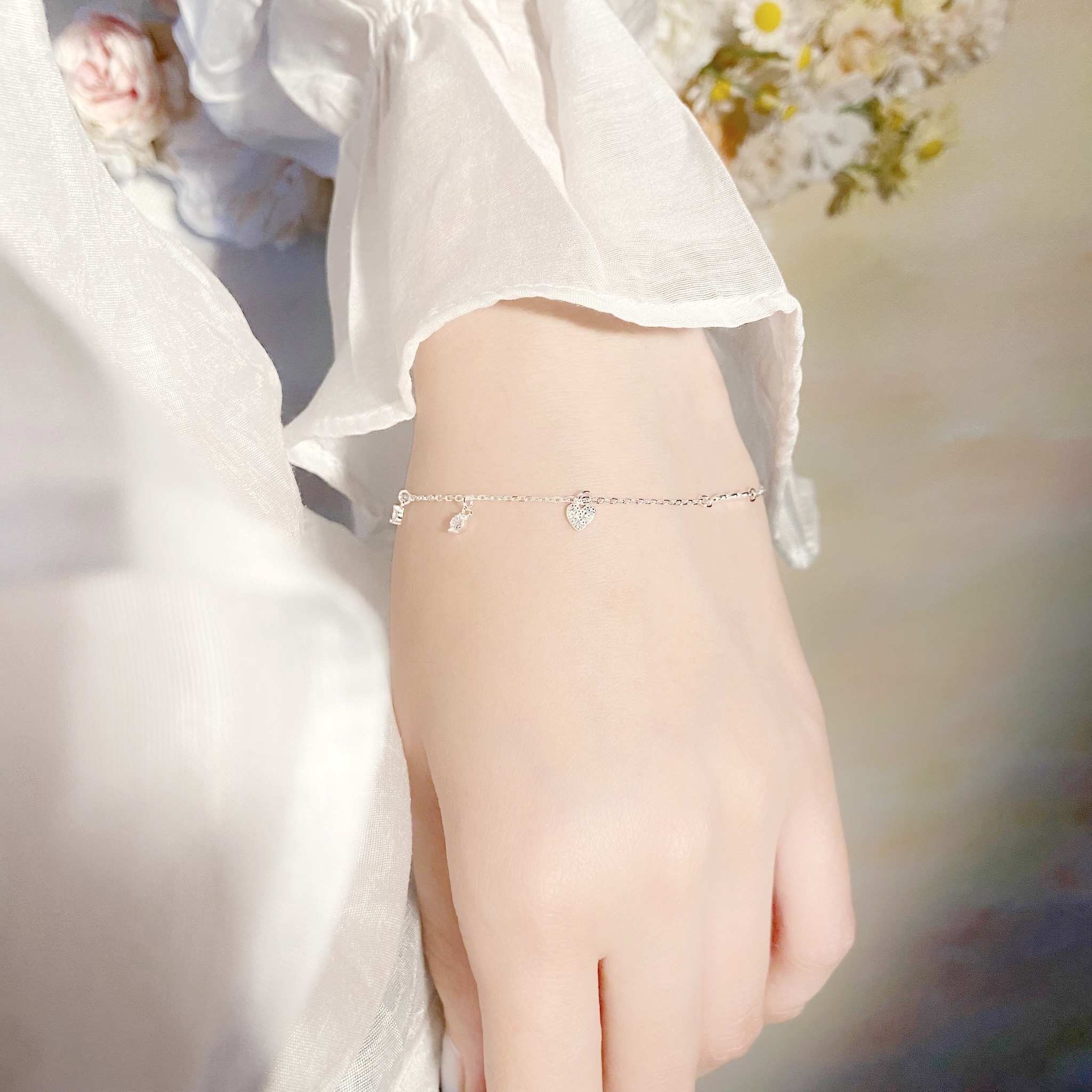 | 925銀丨心心駕到手鏈 | BR0688 |