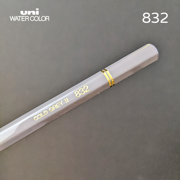 Uni 三菱 水性色鉛筆 / 832 COLD GREY 2 / MITSUBISHI 日本