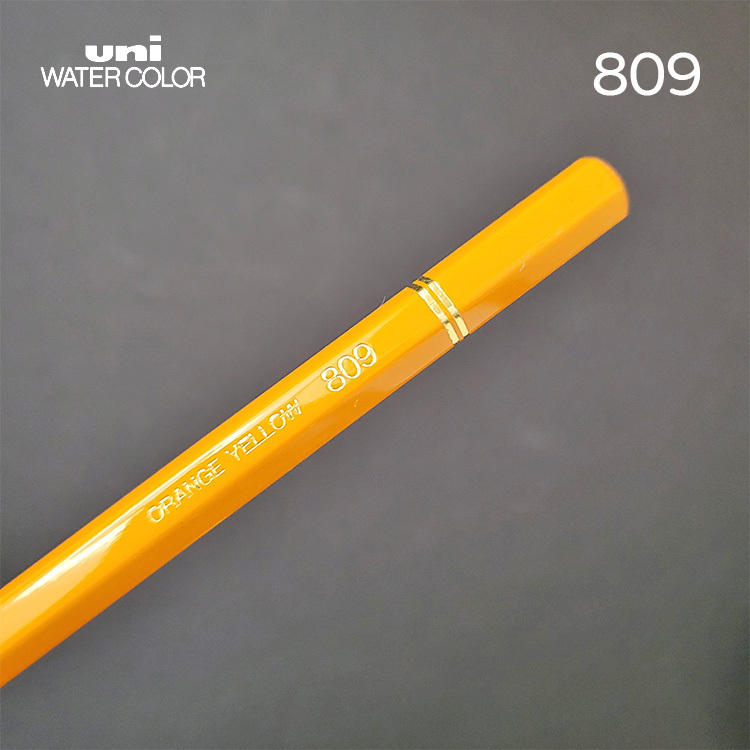 Uni 三菱 水性色鉛筆 / 809 ORANGE YELLOW / MITSUBISHI 日本