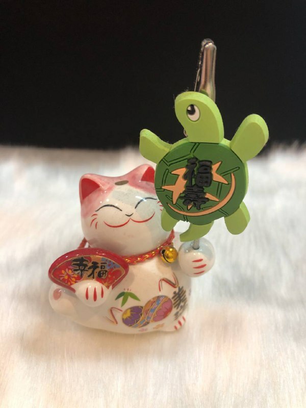 [S] FORTUNE CAT WITH TORTOISE, FY35275 (SZZ35)