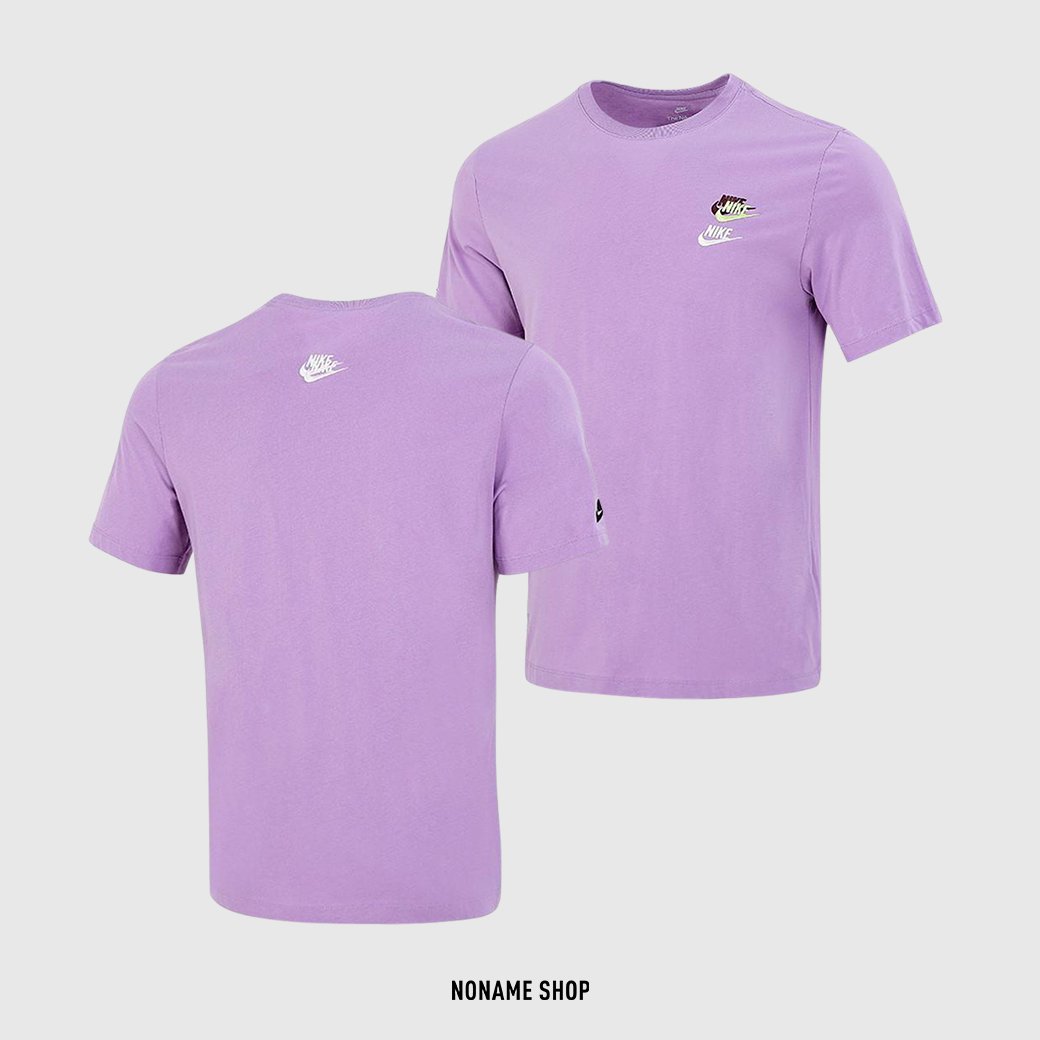 NIKE NSW CLUB ESSENTIALS TEE 刺繡 LOGO 小標 多標 淡紫