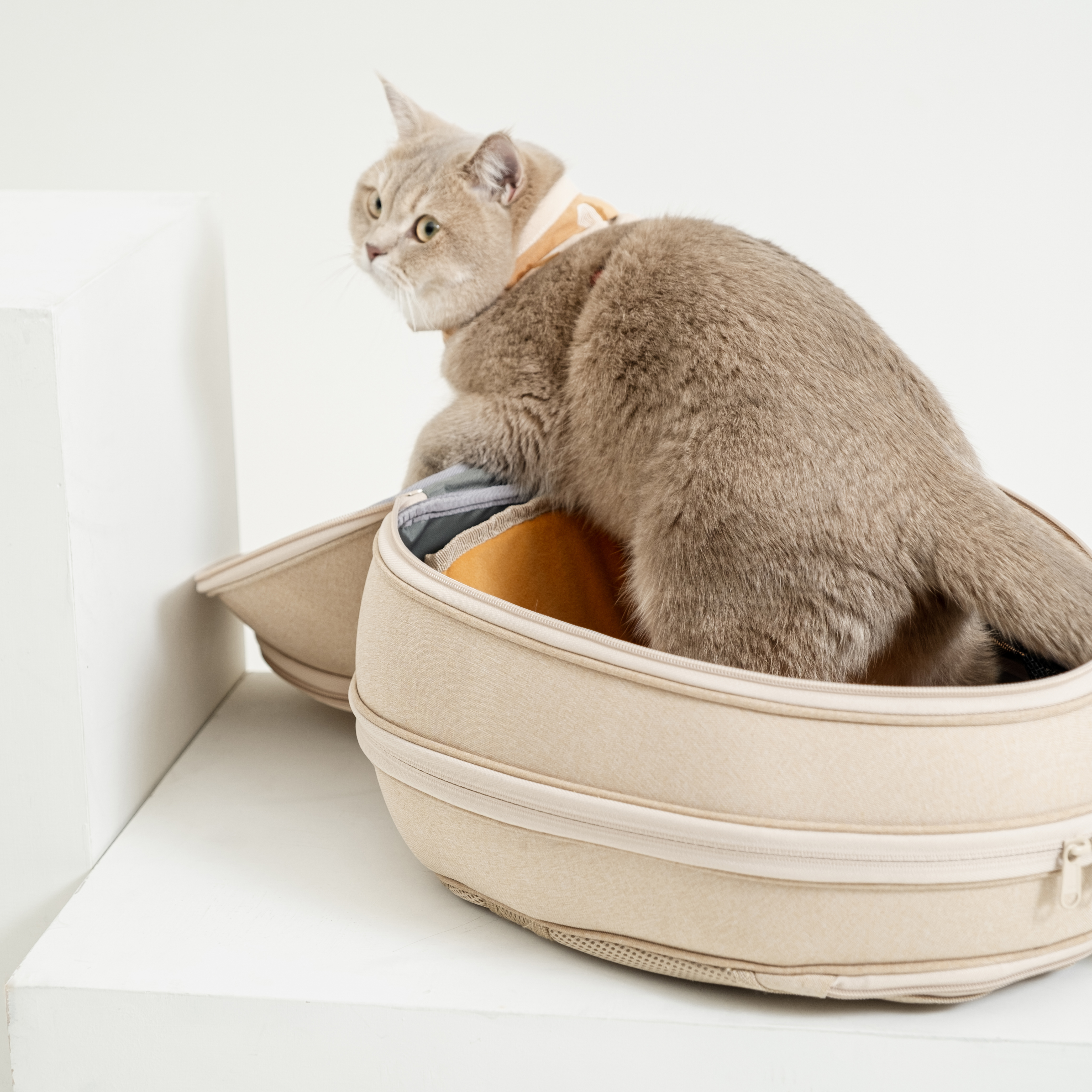 貓咪外出包｜小宅包｜貓蛋｜大地淺棕 - housmall