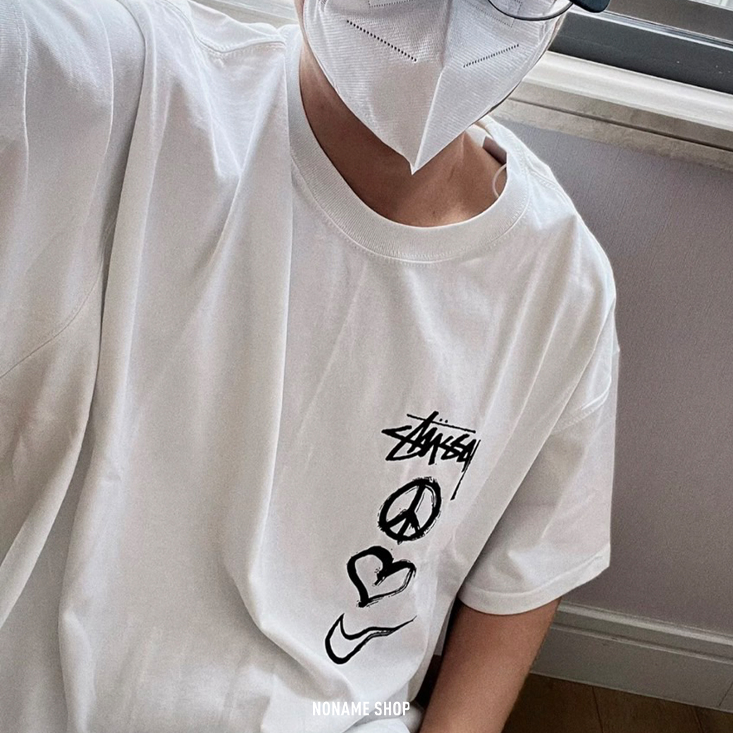 STUSSY× NIKE Peace Love Swoosh Tシャツ L 販促 トップス | zummo.com.br