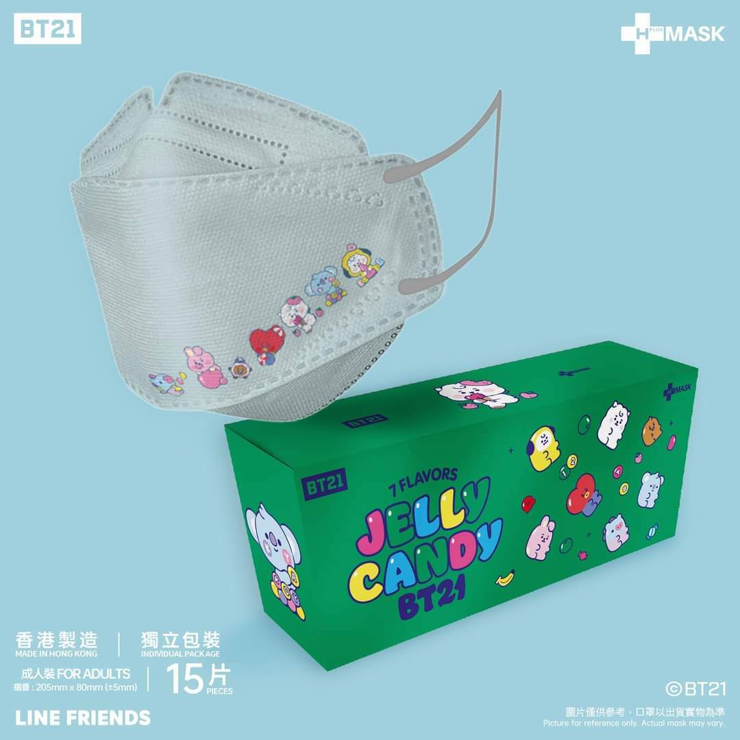 BT21 MEETS H-PLUS大人3D口罩