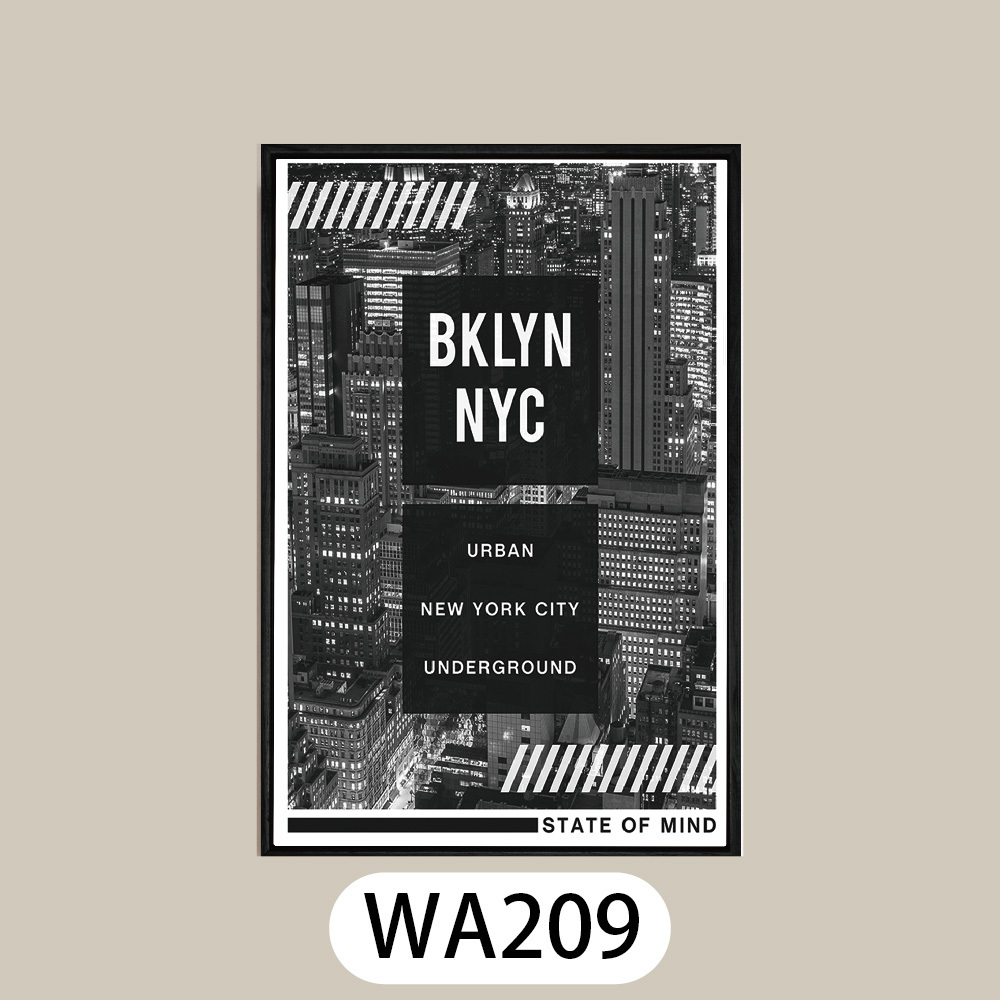 北歐生活版畫有框畫40x60-紐約摩登WA209