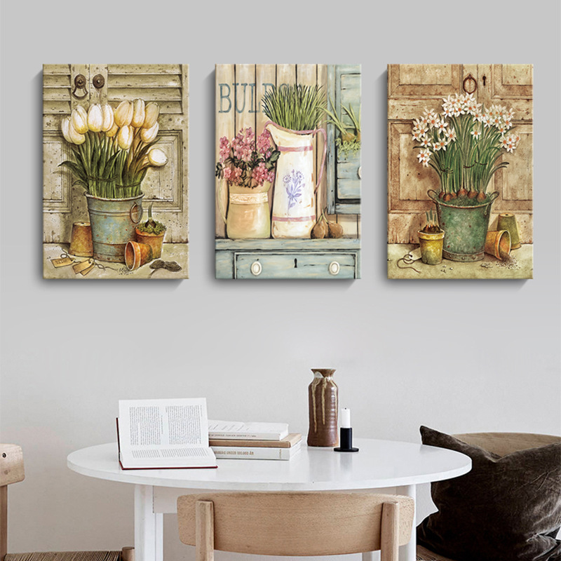 文藝植栽花卉無框掛畫