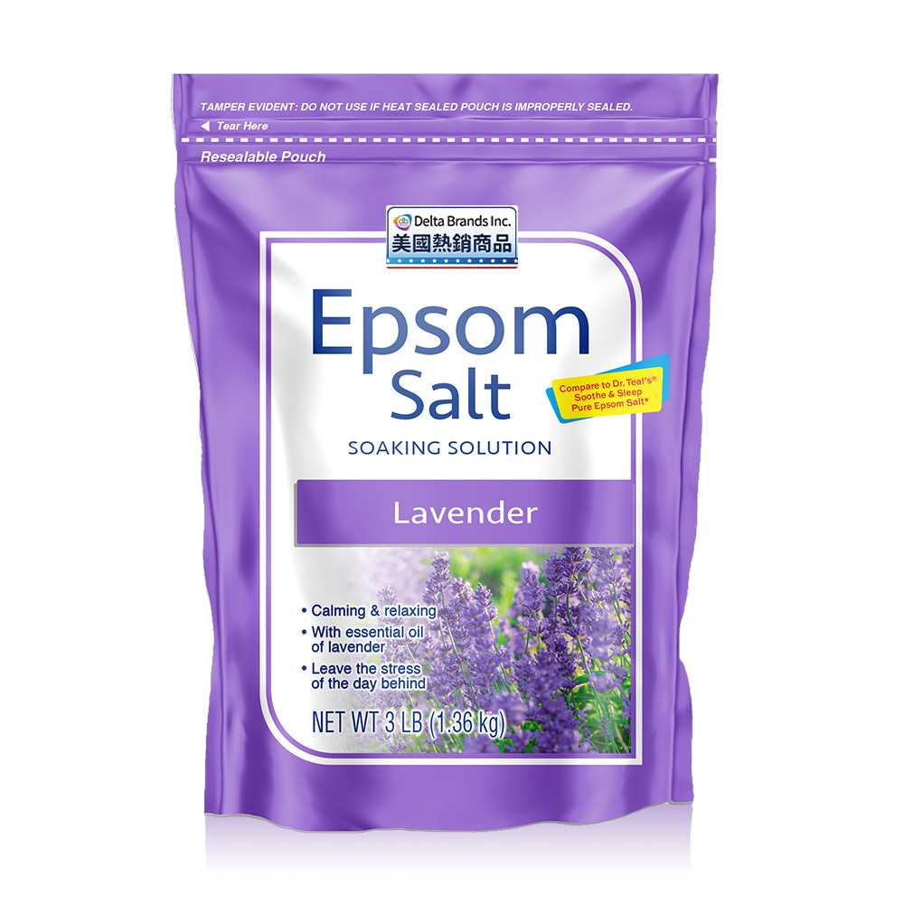 【Personal Care】薰衣草沐浴鎂鹽-家庭量販包(添加精油)3LB/1.36kg