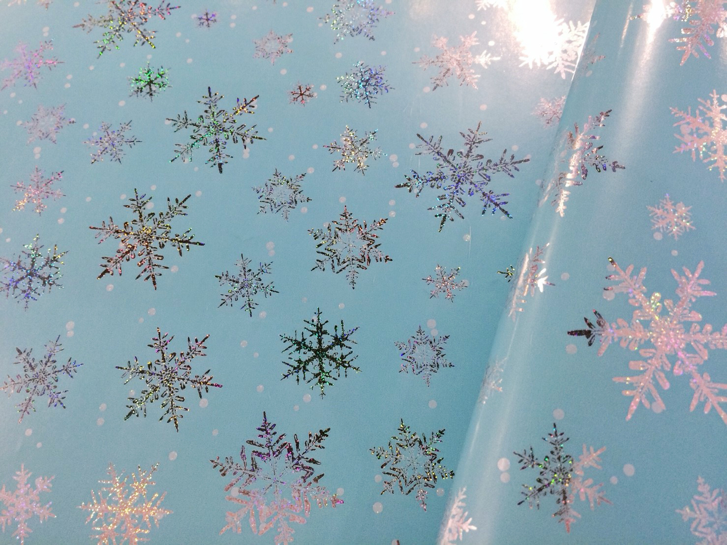 藍冰珠光雪花/瑞士Stewo包裝紙