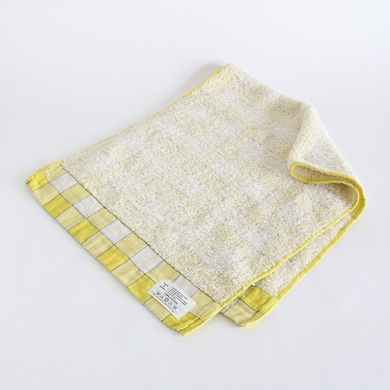 KONTEX 格紋今治面巾 黃色