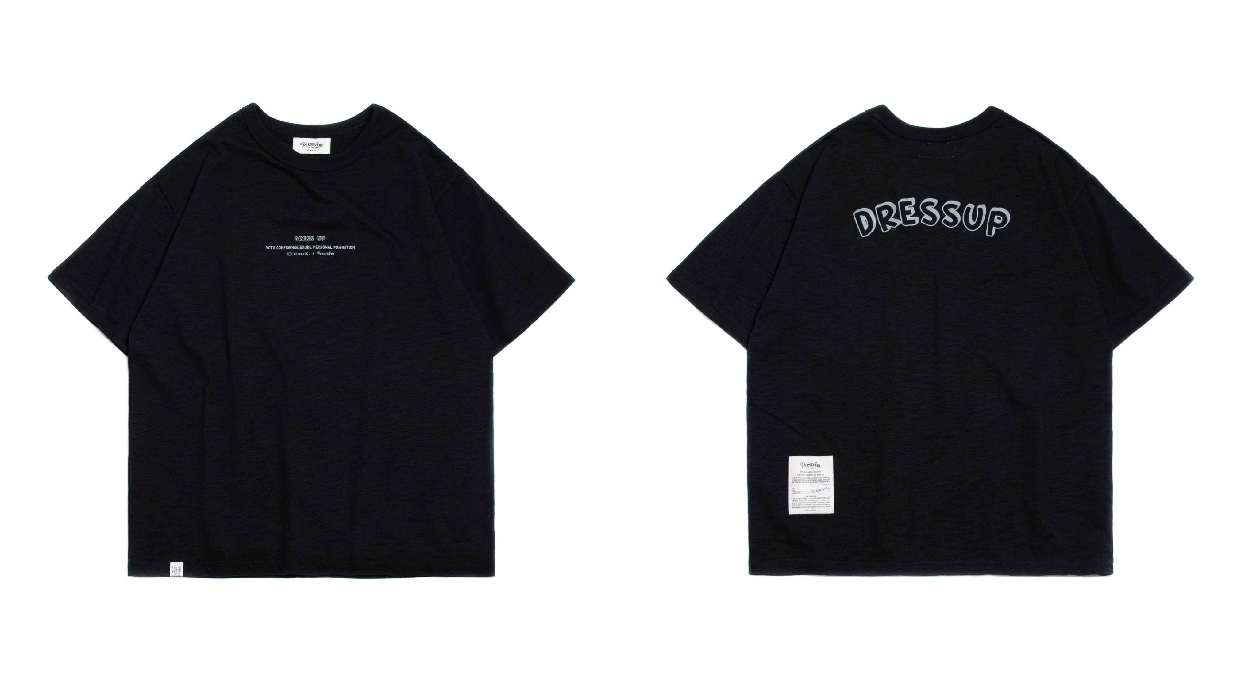 PERSEVERE x KlassiC. - DRESS UP T-SHIRT - BLACK