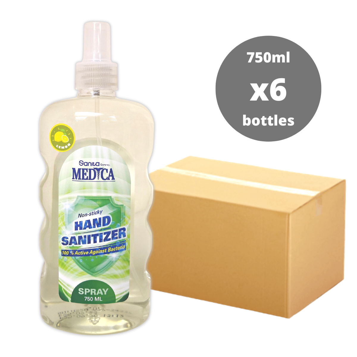 [原箱] Sanita 全效配方 - 消毒殺菌噴霧 750 毫升 x 6支 (全新香味 - 檸檬味)