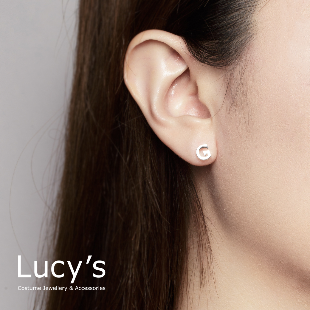 純銀字母系列 | 925純銀 G 單支耳環 (95862)