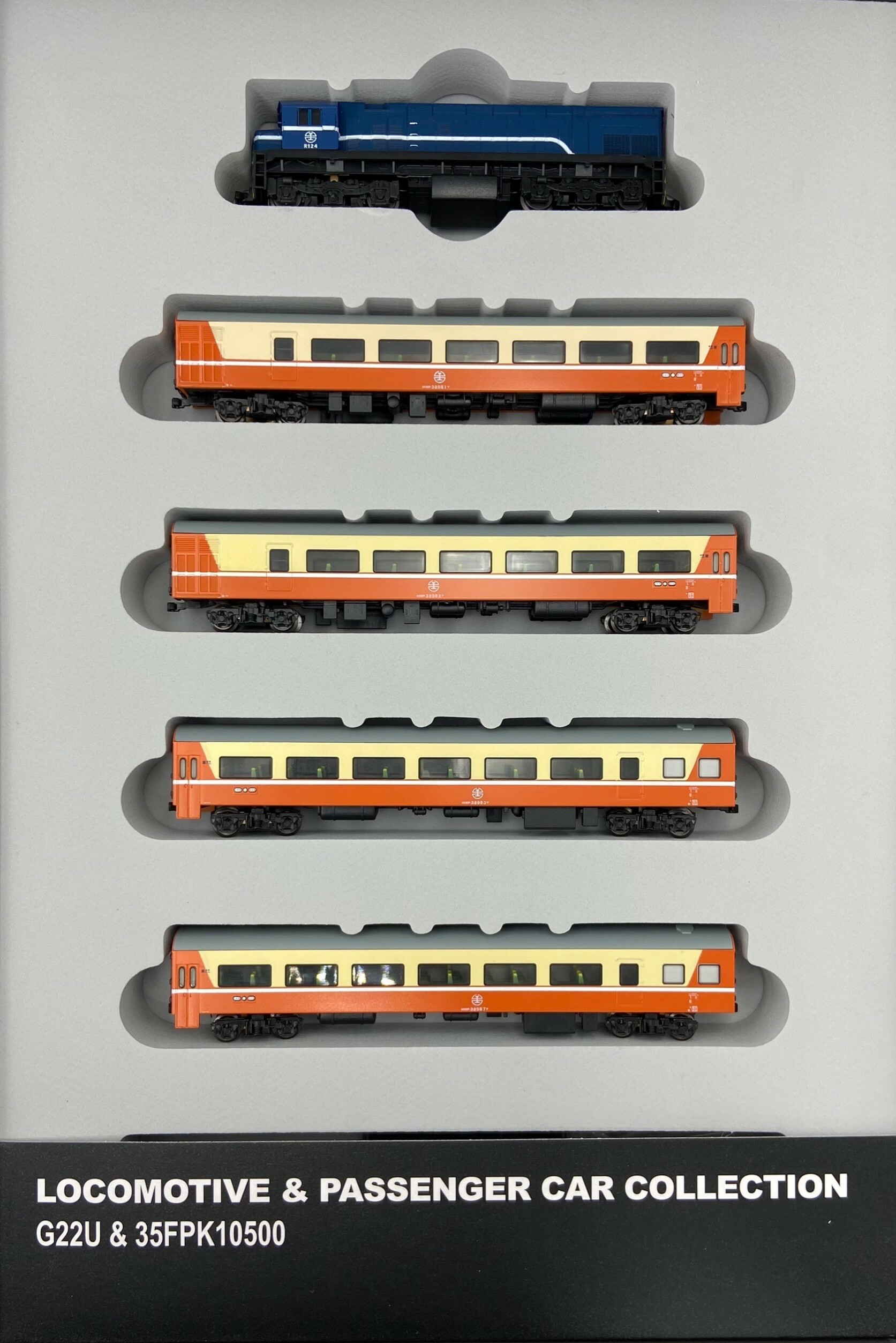 鐵支路 VT1018 N規  R100(藍) 莒光號32950 車輛組