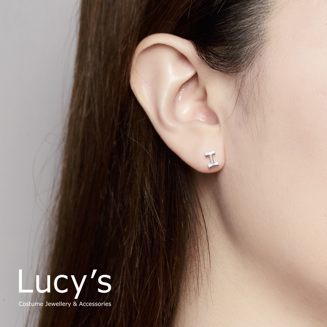 純銀字母系列 | 925純銀 I 單支耳環 (95864)
