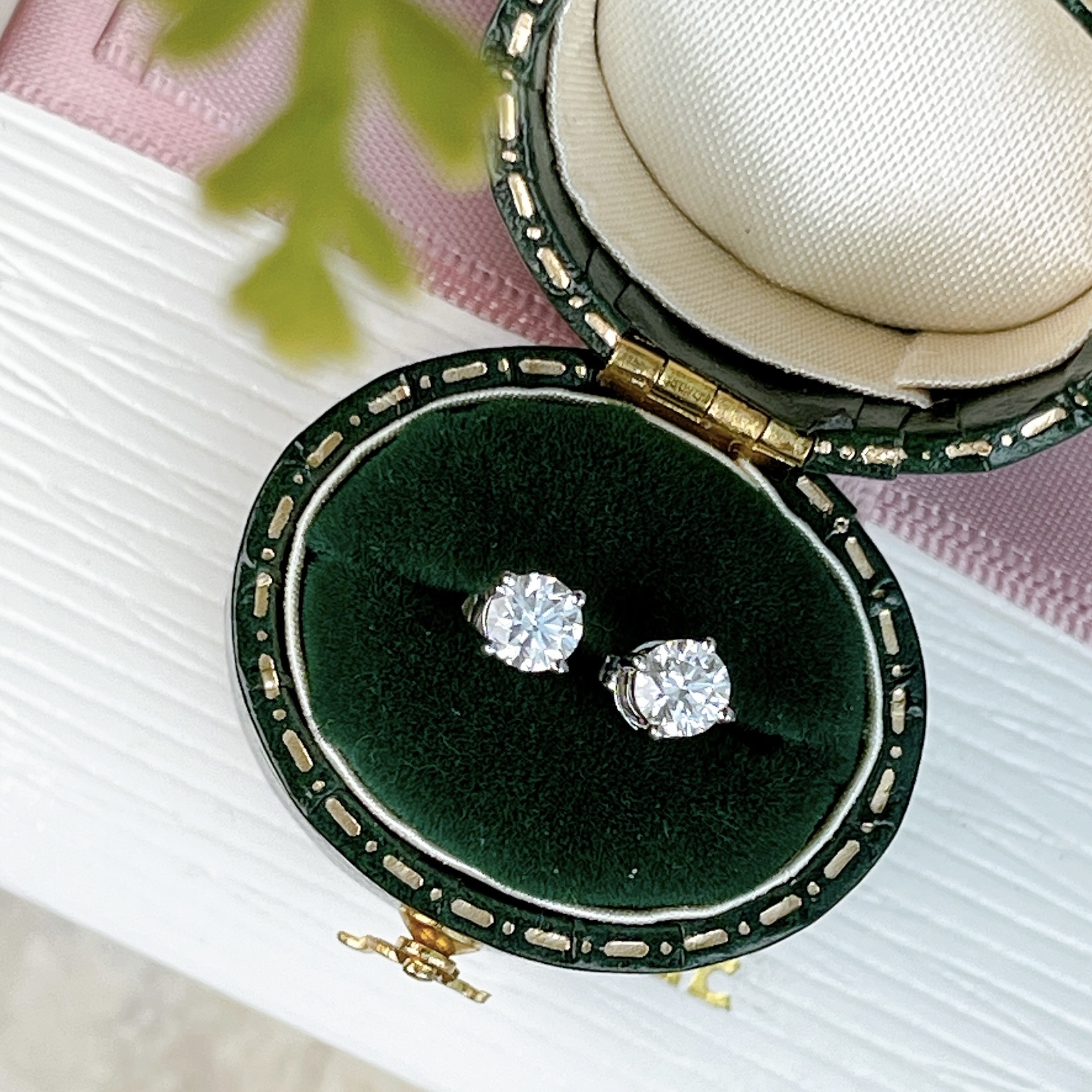 天然鑽石耳釘 - 20+20份