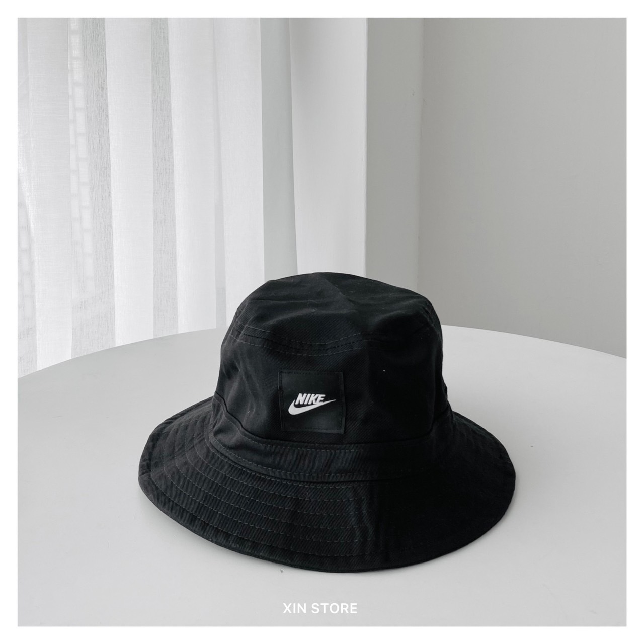【現貨】Nike Youth Bucket 漁夫帽 字勾 方標 黑