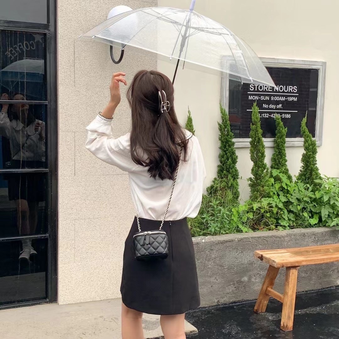 經典小香風皮革菱格盒子包/二色