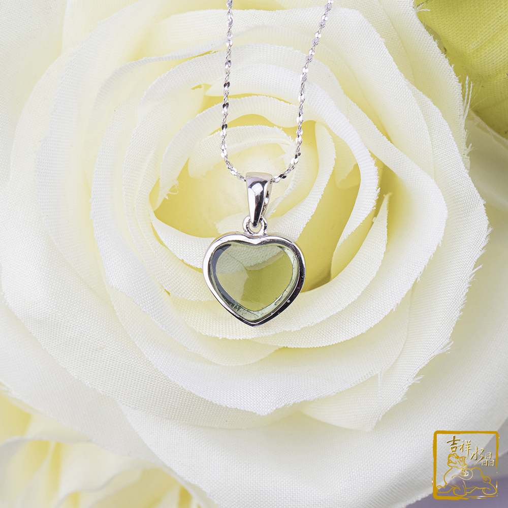 捷克綠玻隕石-捷克隕石愛心墜 1.6g 活潑樂觀