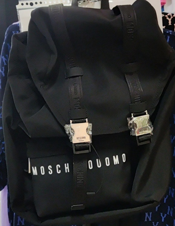 [S] MOSCHINO BACKPACK,BLACK, T760982012555 (SM238)