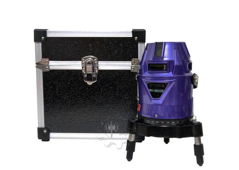 ＊中崙五金【缺貨中】HOHOGA 4h4v8點 AG6852 紅光電子式自動整平雷射水平儀 可打斜線 附1.5腳架