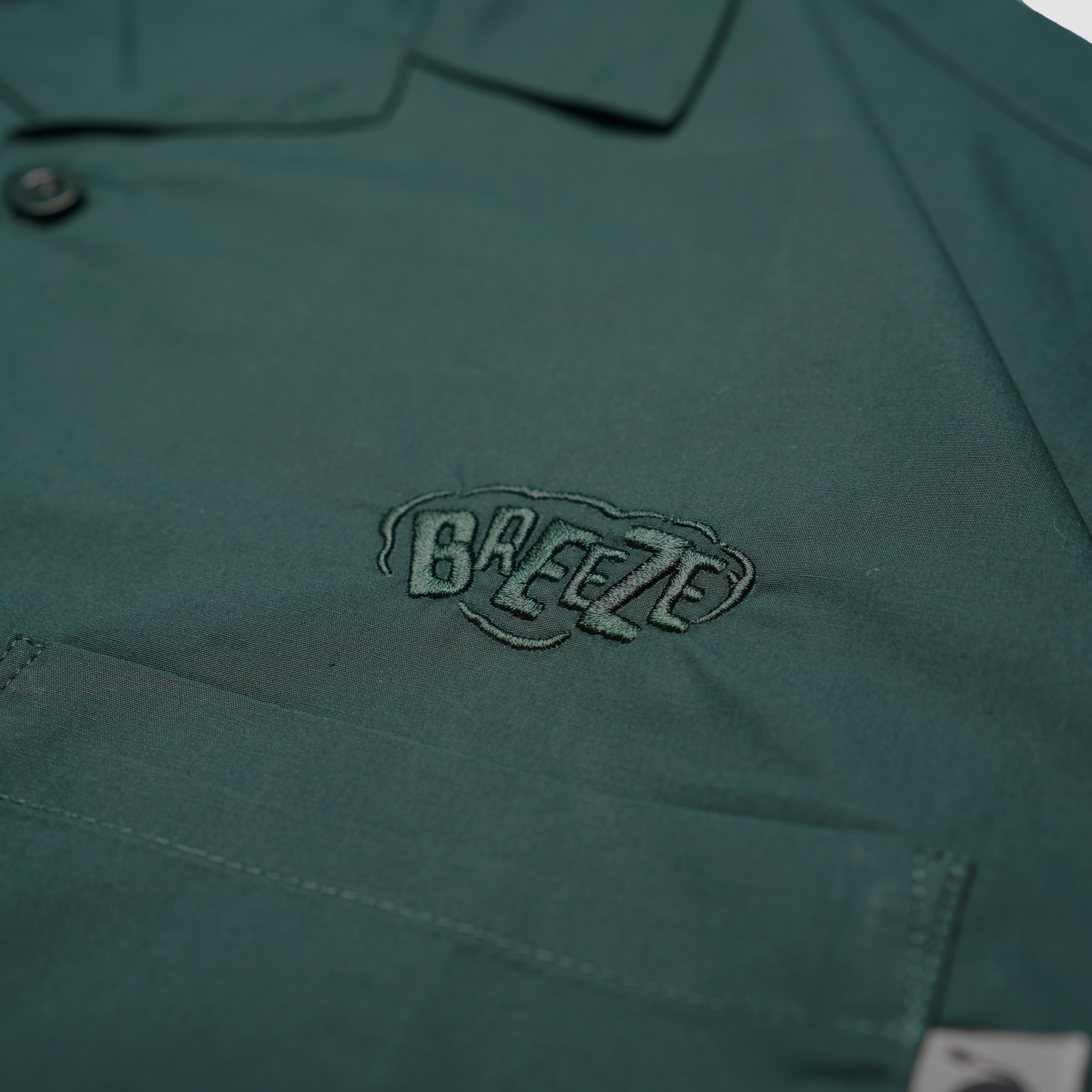 P.B.P - Breezy Open-Collar Shirts - Forest Green