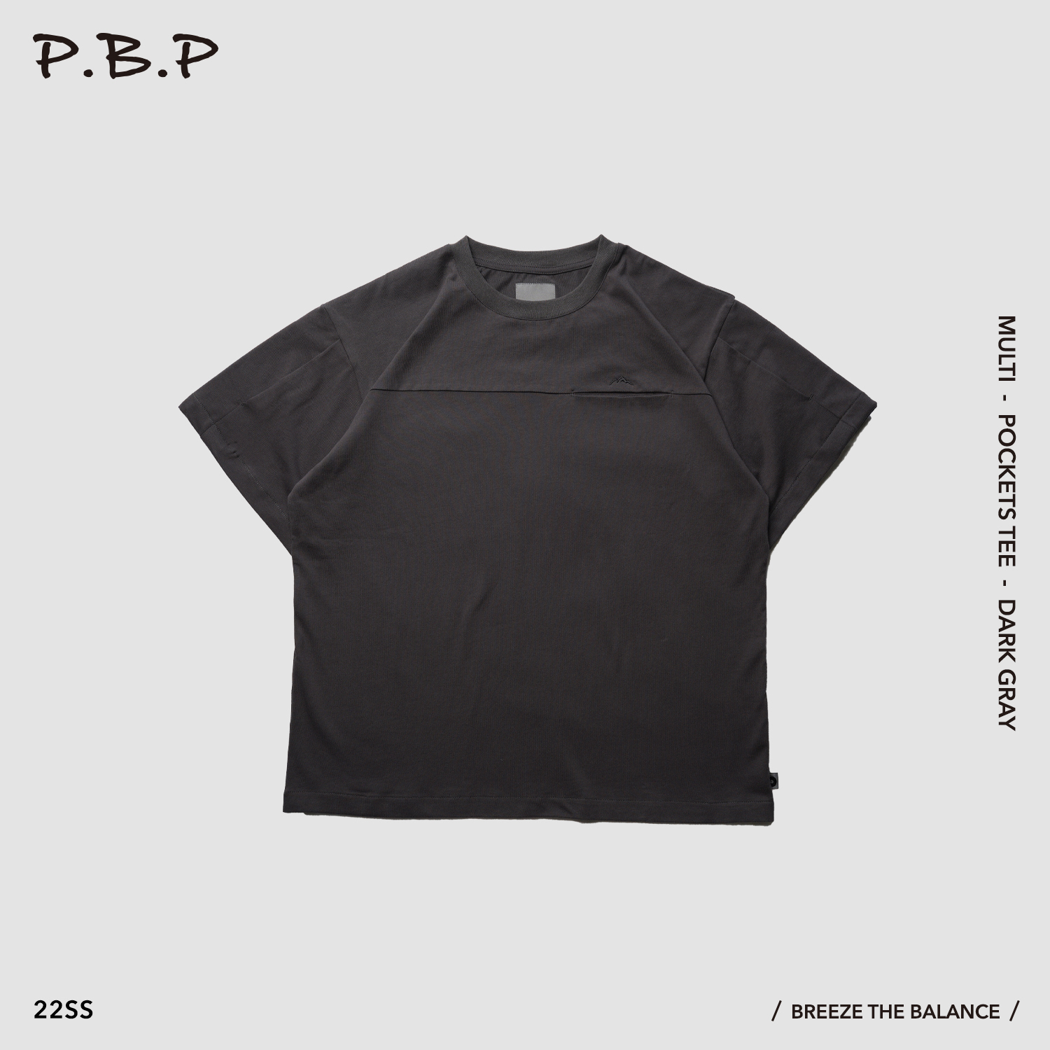 P.B.P - Multi-Pockets Tee - Dark Gray