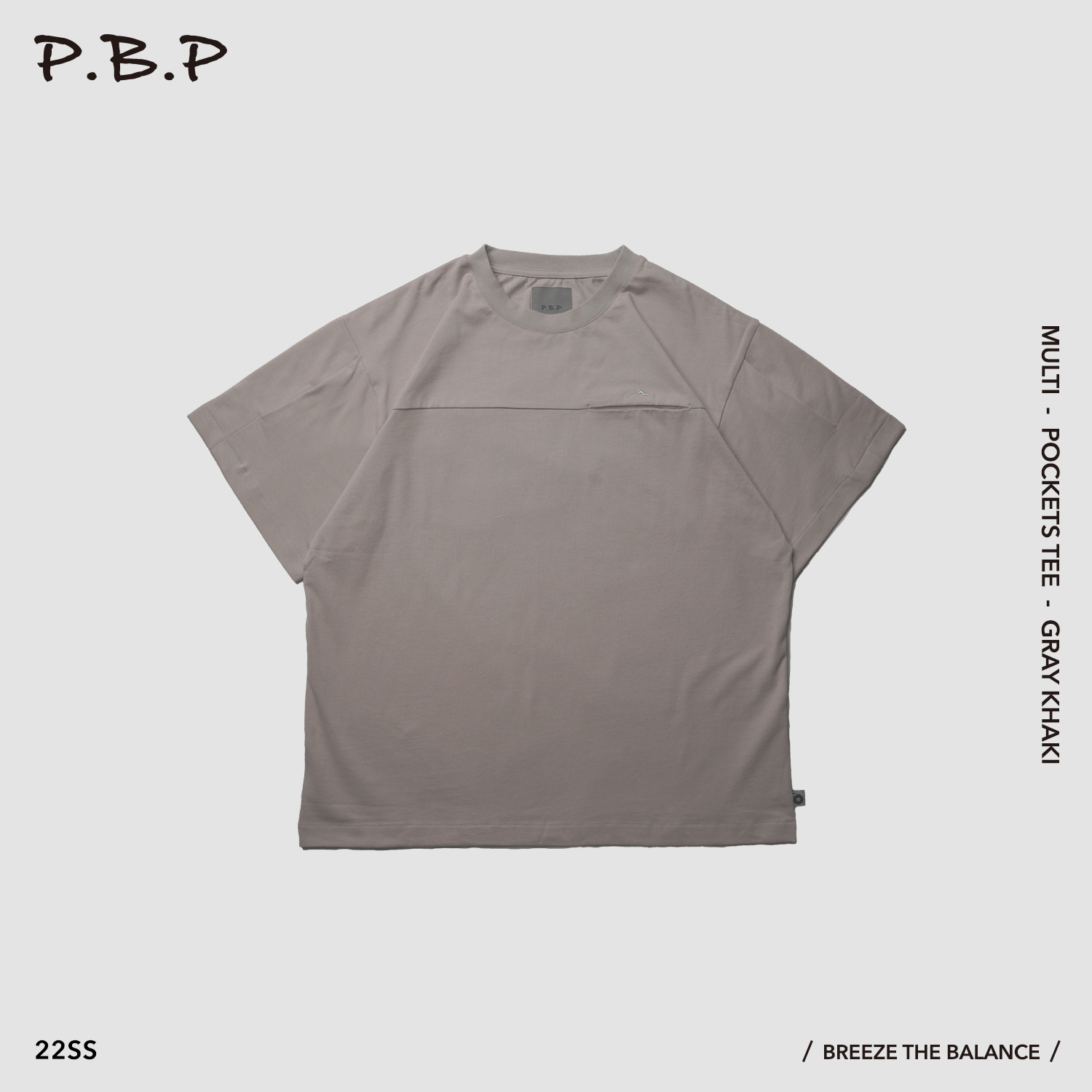 P.B.P - Multi-Pockets Tee - Gray Khaki