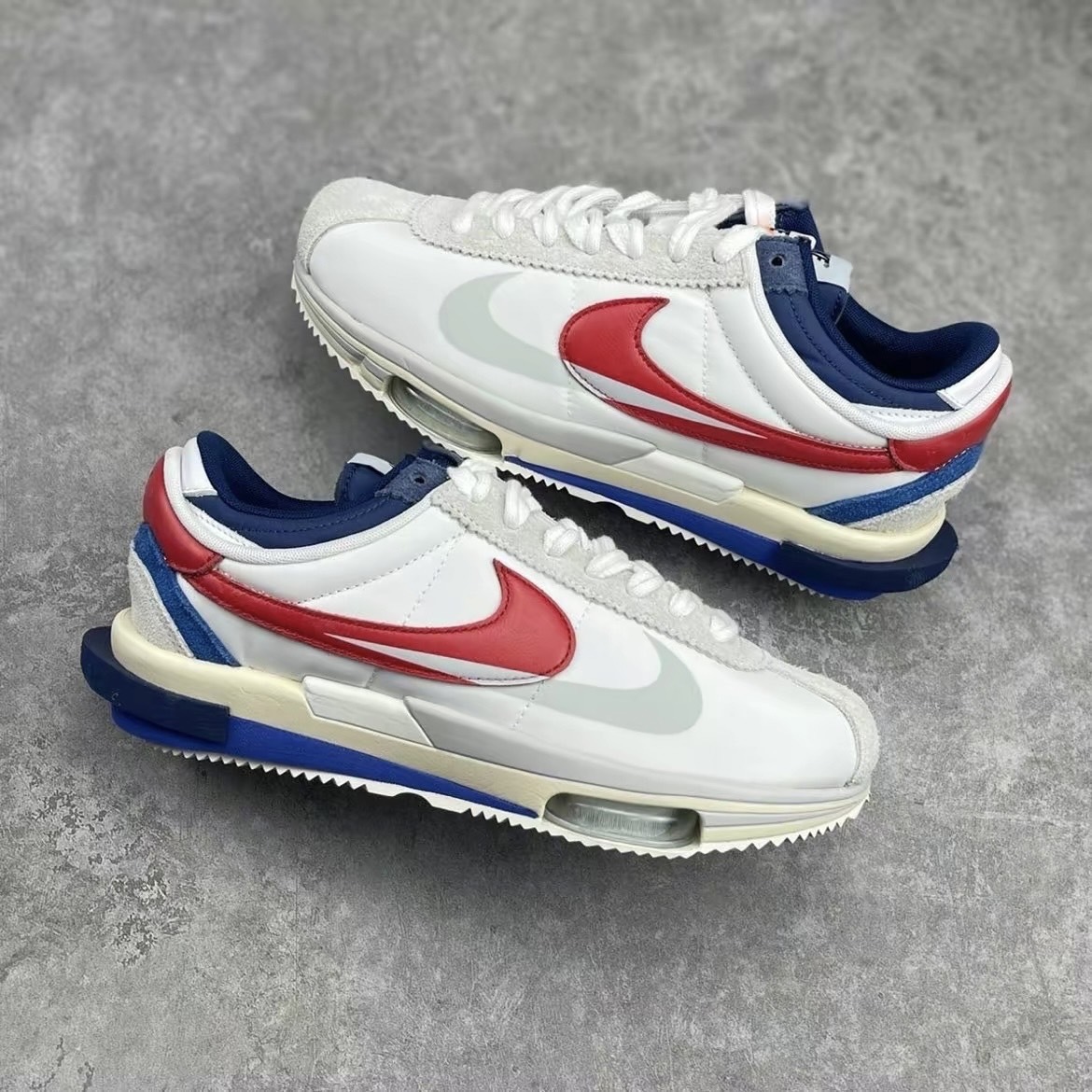 Sacai x Nike Zoom Cortez 4.0 SP "OG" 白藍紅 初代 DQ0581-100