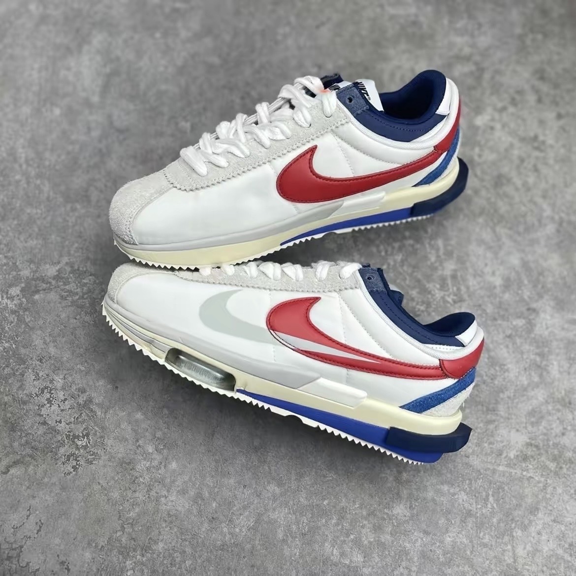 Sacai x Nike Zoom Cortez 4.0 SP "OG" 白藍紅 初代 DQ0581-100