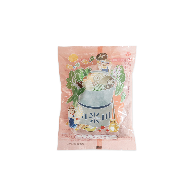 真紅骨仙草燉包