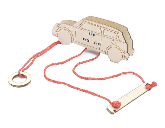 STEM拉線攀爬小車子DIY材料包 Y-26