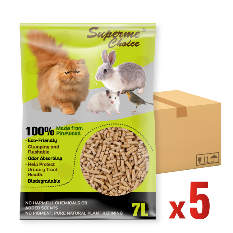 【原箱優惠】Superme Choice丨香松木環保貓砂 7L (KCW-01)