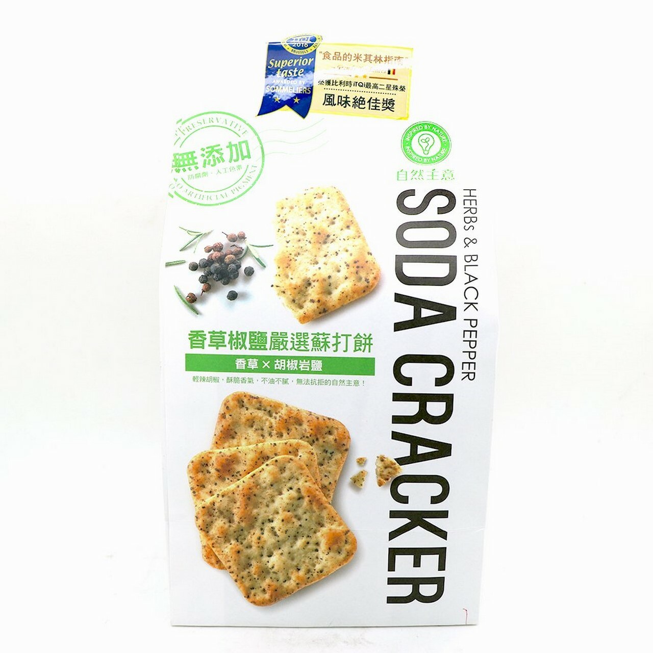 T1: 自然主意 - 香草椒鹽嚴選蘇打餅(180克)